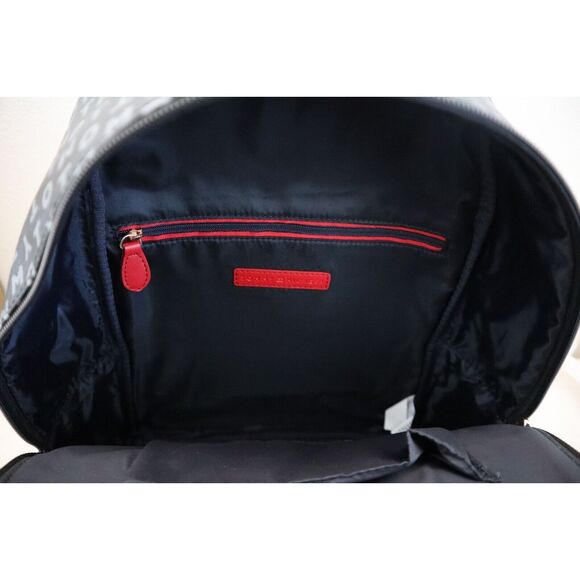 Tommy Hilfiger 69J9675-001 Unisex Black PU Leather Monogram Backpack - Picture 9 of 11